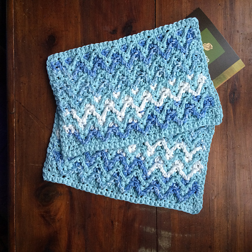 Bright Chevron Dishcloth photo 4