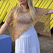 Sheer Sequin Knit Poncho pattern