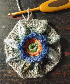 And, without the obvious extra thin leaf, lol. Crochet involves a lot of counting. 