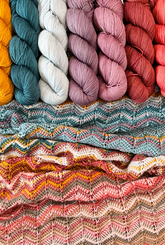 Chevron Tassels Temperature Blanket photo 5