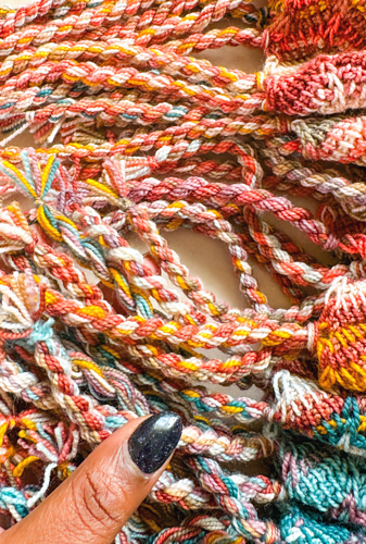 Chevron Tassels Temperature Blanket photo 4