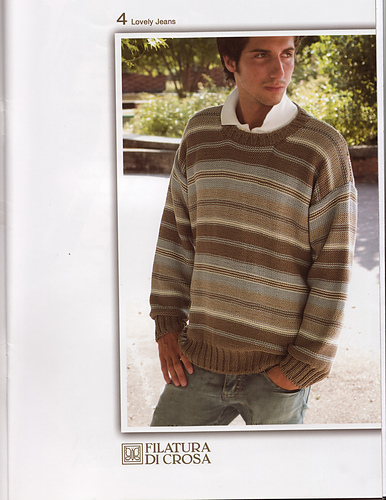 Men Striped Pullover - Tahki Stacy Charles, Inc.