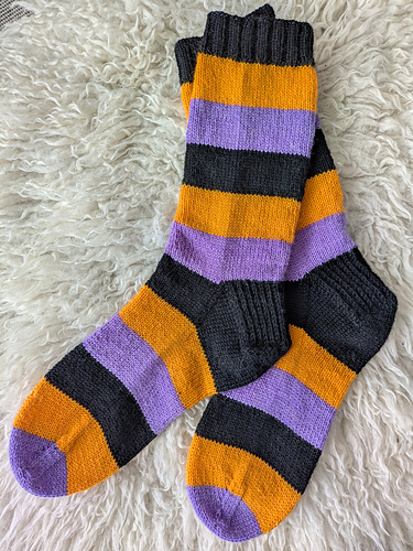 Halloweeny Striped Socks
