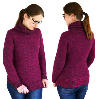 Left: reverse-stockinette side out.
Right: stockinette side out.