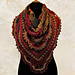 Virus meets Granny shawl scarf pattern