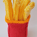 French Fries Fast Food Chocolate Orange Cosy pattern 
