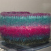Knitted Fulled Basket with Embellishments pattern 