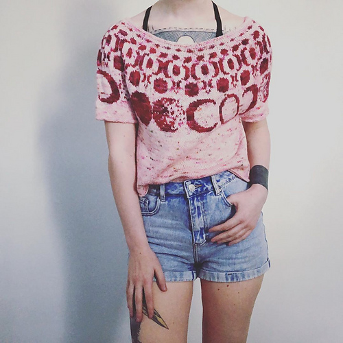 My first sweater - Red Moon Sweater : r/knitting