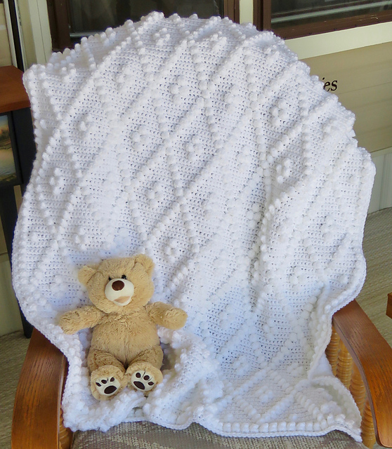 Ravelry Diamonds & Bobbles Baby Blanket pattern by Marilyn Sehn