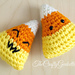 Nom Nom Candy Corn - Amigurumi and Garland pattern 