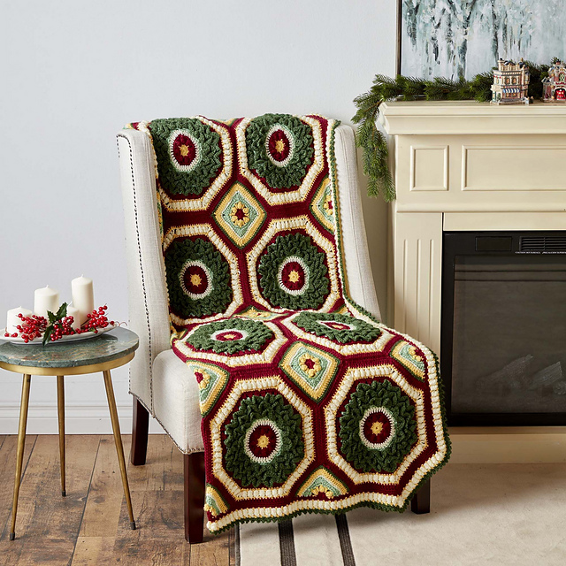 Ravelry Home for Christmas Afghan pattern by Michael Sellick