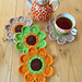 Retro Seventies Flower Coasters pattern 