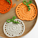 10-minute Pumpkin coaster pattern