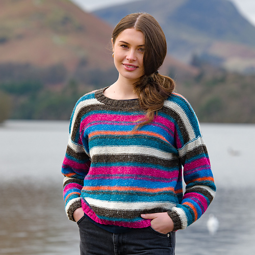 ◆WAI KEI◆Dolphin stripe color mix half sleeve knit Dolphin stripe half sleeve knit - WaiKei | 60% - Asian