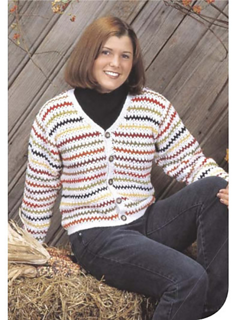 Ravelry: Zesty Zig-Zag Cardigan pattern 