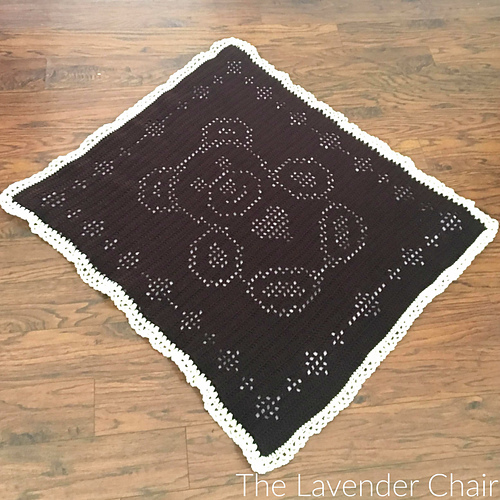Ravelry Filet Teddy Bear Blanket pattern by Dorianna Rivelli