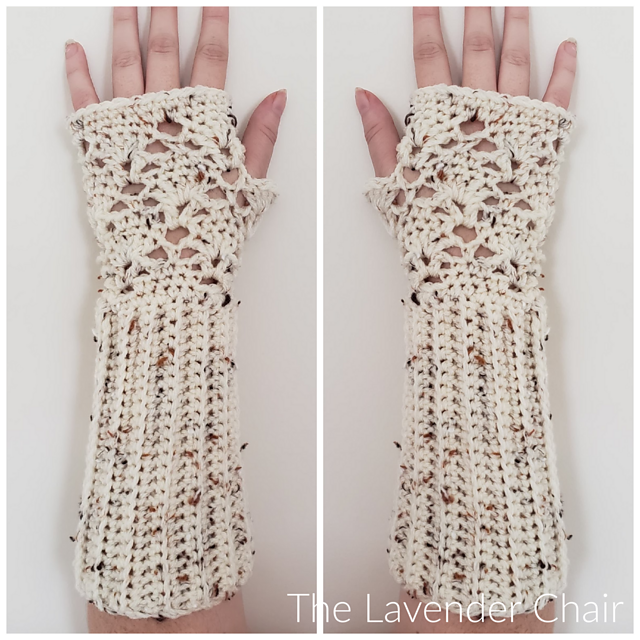 Ravelry Vintage Fingerless Arm Warmers pattern by Dorianna Rivelli