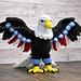 Realistic Bald Eagle Patriotic pattern