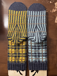 Back of socks with gusset visible
