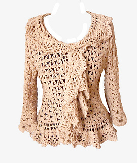 Ravelry: ThePoshCrochet's Lace bohemian ruffled cardigan.