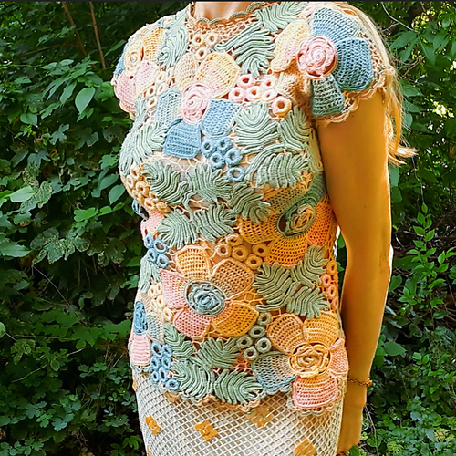 Irsk blonder sommertoppen Flora - ThePoshCrochet