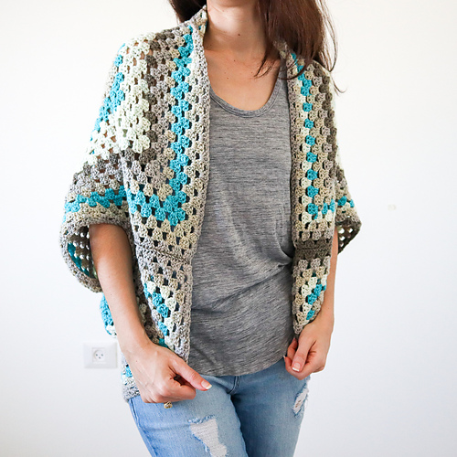 Kontinuerlig Granny-square Shrug - Michelle Greenberg