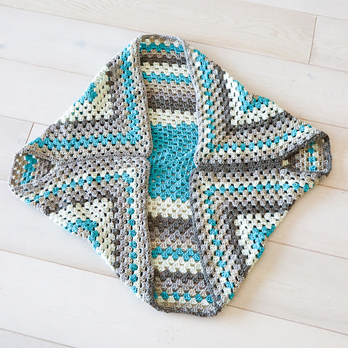 Kontinuerlig Granny-square Shrug - Michelle Greenberg