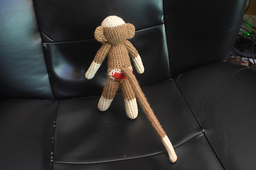 Sitting Baby Sock Monkey photo 3
