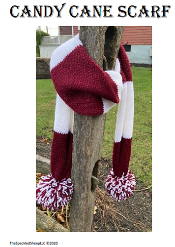 Candy Cane Skjerf - Leaf E Designs