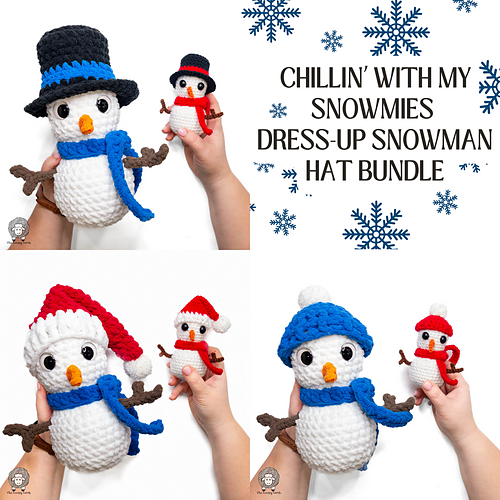 Mini Santa Hat (Amigurumi Snowman Accessory) photo 5