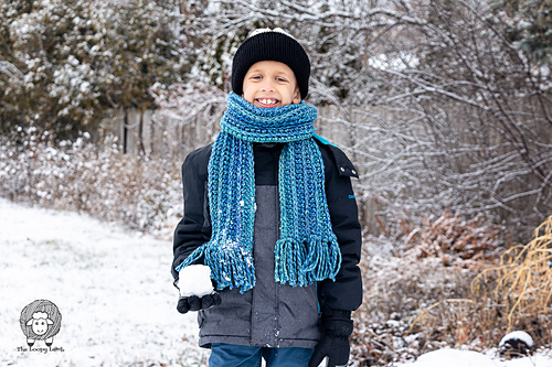 Easy Chunky Crochet Scarf  for Kids