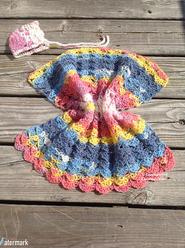 Fan shell bonnet and wrap photo 4