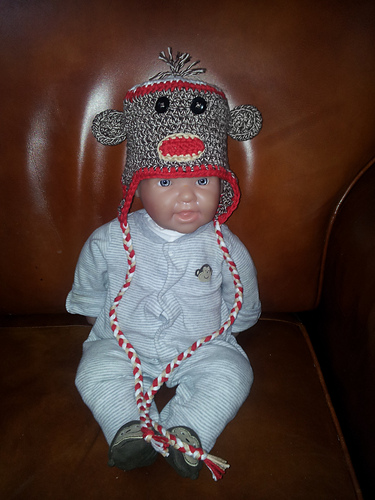 Baby Sock Monkey Hat photo 2