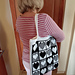 Red Black Heart Bag pattern 