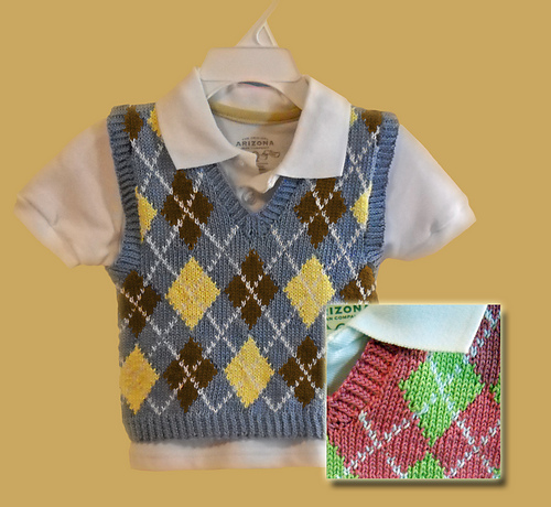 Baby Argyle Vest - Sherrie Kibler