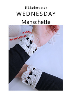 Kostenloses Häkelmuster für die Wednesday Addams-Manschette