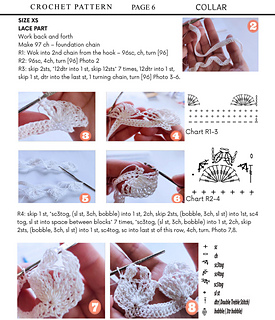 sample of the collar pattern in english with charts