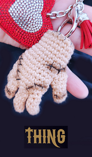 Mini Spooky Hand Crochet Pattern | TV Show Inspired Gothic Keychain