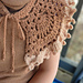 Handmade Bertha Collar crochet pattern shown as a vintage statement piece on a simple blouse.