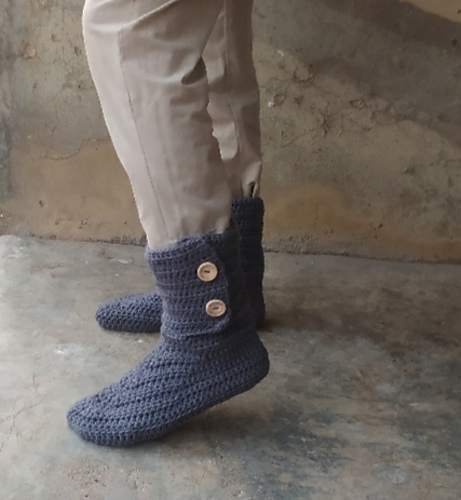 Crochet Adult Boots / Slippers - Sulaimon Toyyibah