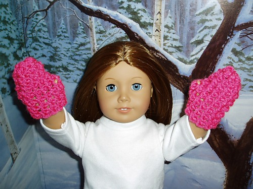 Doll Mittens 18 inch American Girl dolls crochet photo 1