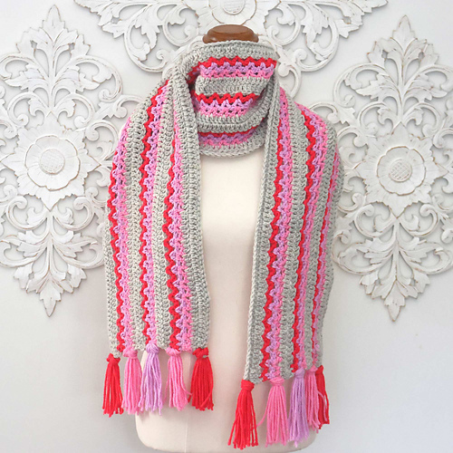 Ravelry: V Stitch Scarf pattern by Treasurie Patterns
