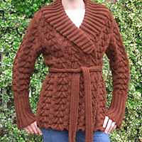 Ravelry Belted Wrap Jacket pattern by Shirley Paden