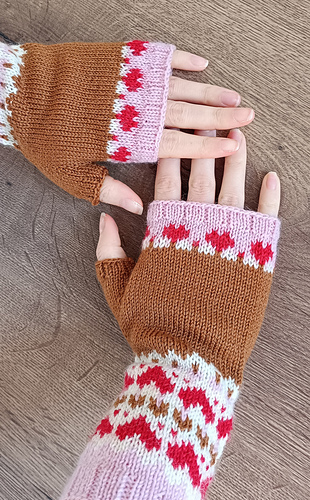 Mitaines Love in stitches