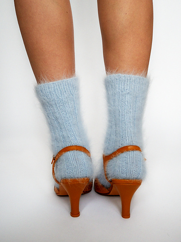 Knitted rib socks/ribb strikkede sokker - Tuva Sandok