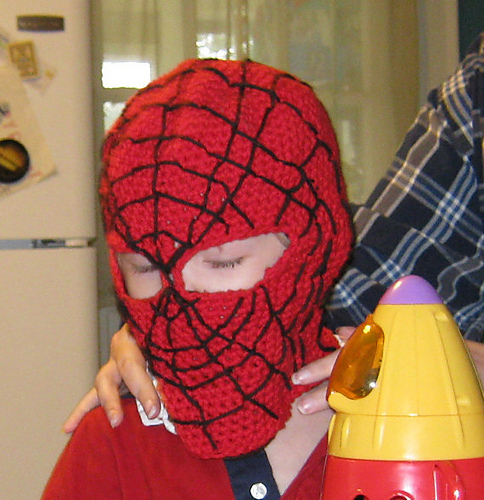 Spiderman maske balaklava lue - 2Crochethooks