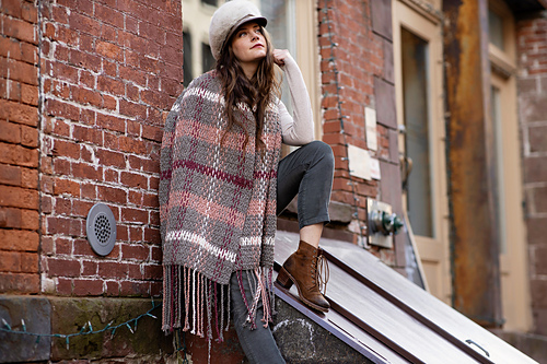 Rosebridge Plaid Blanket Scarf photo 9