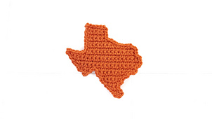 The Lone Star State! Perfectly crocheted lovely state! Intellectual Copyright of Erin B. Quijada-Perez