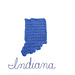 State of Indiana crochet applique.
