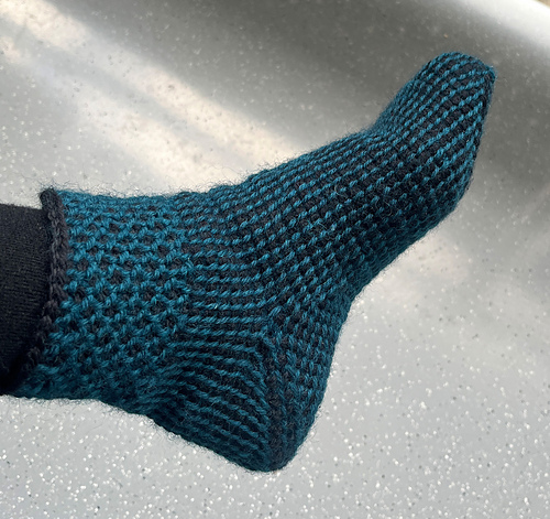 Slipper Socks with Fancy Cuff